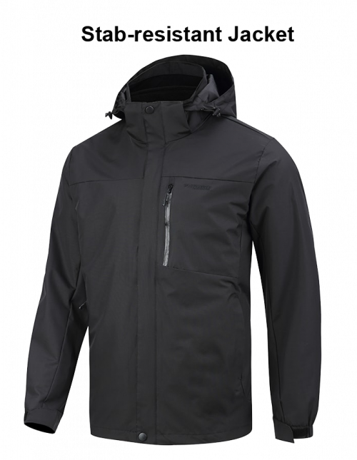 Very few providers can offer stab-resistant jackets. Thanks to our innovative material, our jackets are still very comfortable to wear and provide extensive protection. The jacket can be worn similarly to a conventional rain jacket. This allows the jacket to be worn continuously without causing discomfort, whether sitting or engaged in more strenuous activities.