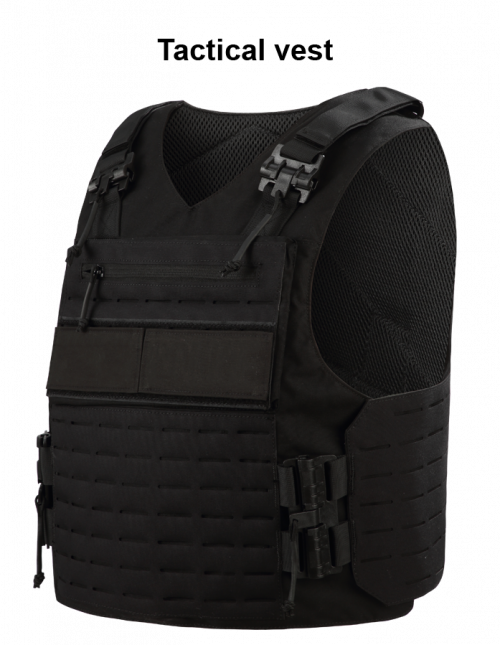 We also use our stab-resistant material for this vest. The vest is designed for rugged outdoor use and is made from extremely durable materials. The modular attachment system (MOLLE) provides you with many options for attaching various accessories.